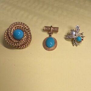 Elegant Gold and Turquoise Jewelry Set-3